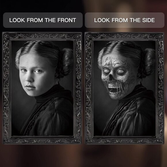 Halloween Decoration Scary Indoor Wall Decor, 3Pack 3D Changing Face Moving Pict - Picture 3 of 7